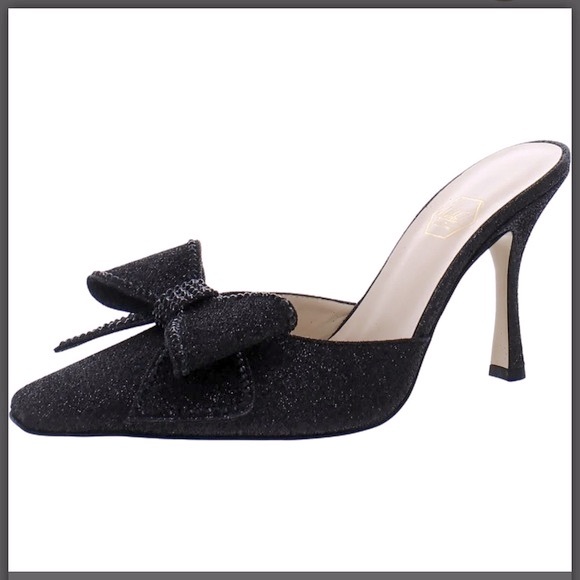 Nalebe Shoes - NIB [Nalebe] Diamante Sparkle Pointed Toe Mule Black Heels Womens Sz 38 (US 7.5)